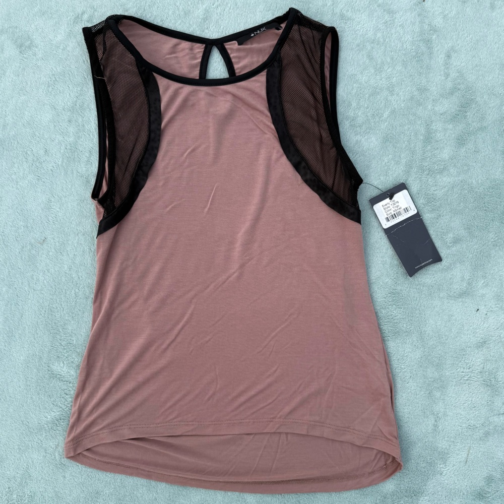 NUX everly mesh detail tank top